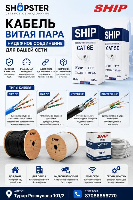 Ship UTP, FTP 305метров