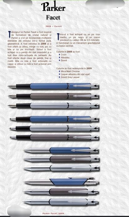 Set stilou +pix mecanic PARKER FACET SILVER MATTE