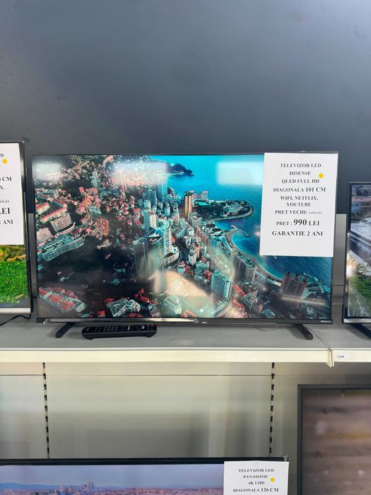 Televizor Hisense QLED, 100cm, Smart GARANTIE 2 ANI