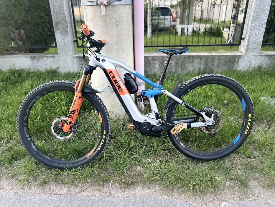 Bicicleta electrica Cube Stereo Action Team, full suspension, Ebike, S, 625, carbon