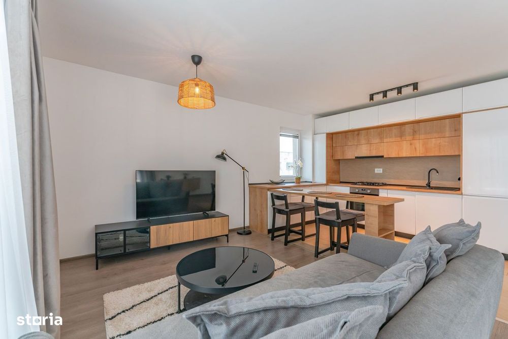 Apartament Alpha Arena: 62 mp utili + 28 mp terasă | Mobilat și utilat — fotografia 3