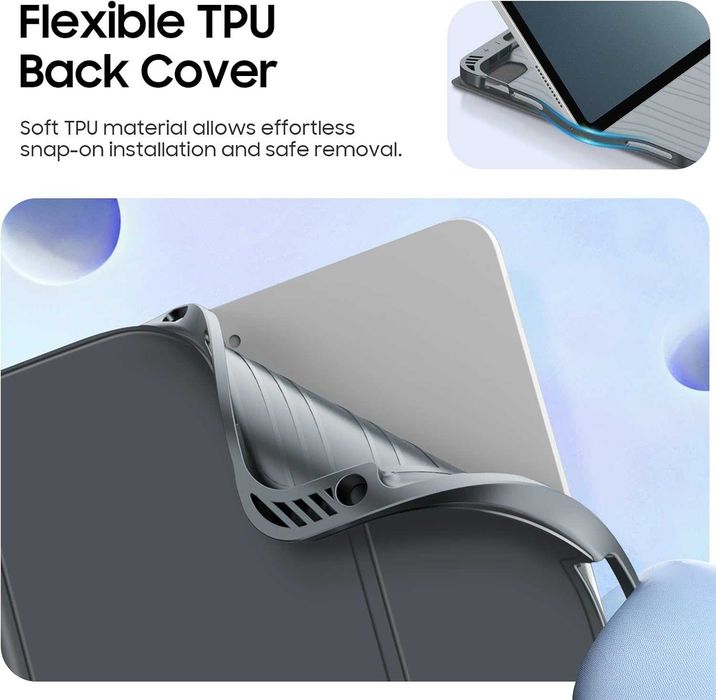 Husa Fintie cu tastatura iPad Air 4/5 10.9, QWERTZ, gri
