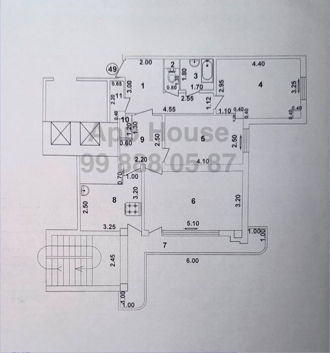 3 Комнаты 3/8/12 Тузель 2, 40 Лет Победы, Айнур, под Ипотеку, Tuzel
