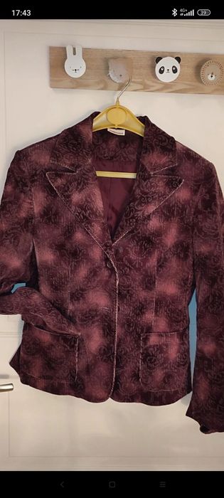 Sacou  mov prună, nuanță superbă, din catifea, cambrat