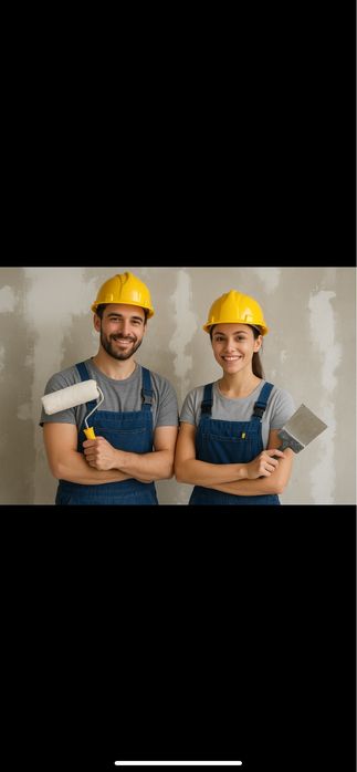 Ремонт клеем обои красим стены