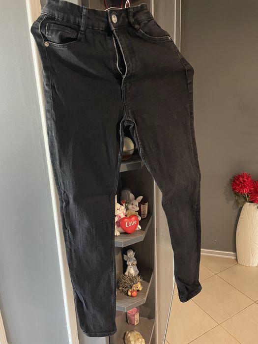 дънки Zara 34, панталон син на точки, долница