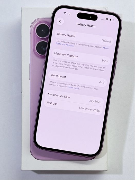 iPhone 16 Pink 92% battery