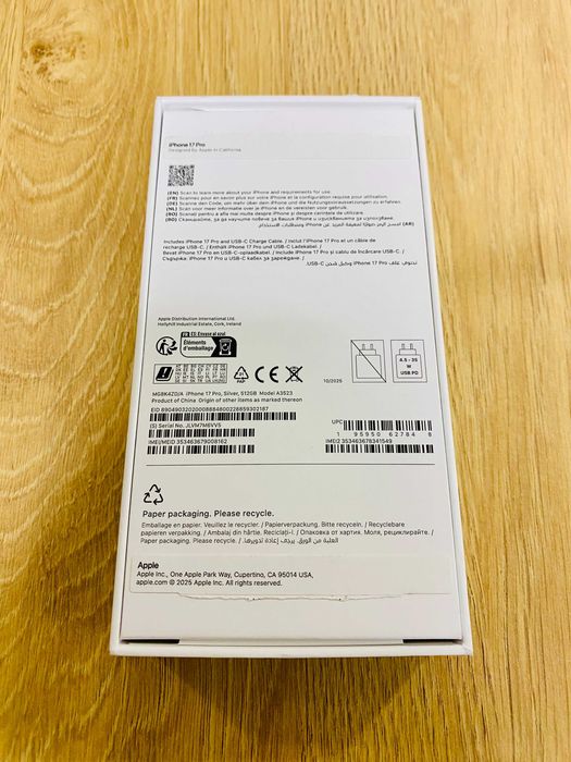 НОВ !!! Apple iPhone 17 Pro, 512GB, 5G, Silver