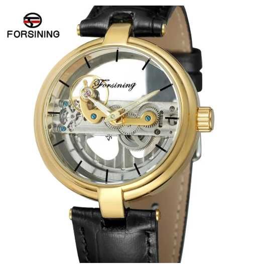 Мужские автоматические часы Forsining Skeleton, водонепроницаемые, ch1