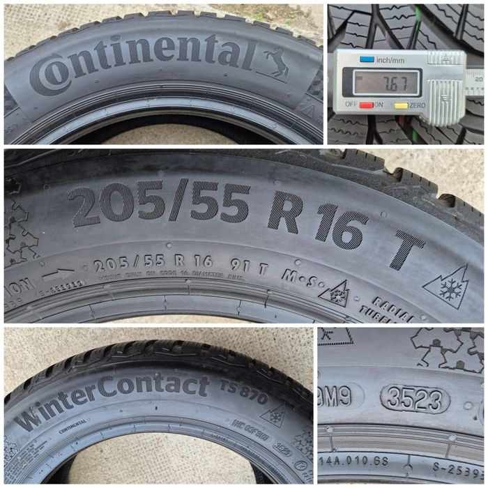 O bucată 205/55 R16 M+S iarnă - una Continental Pirelli