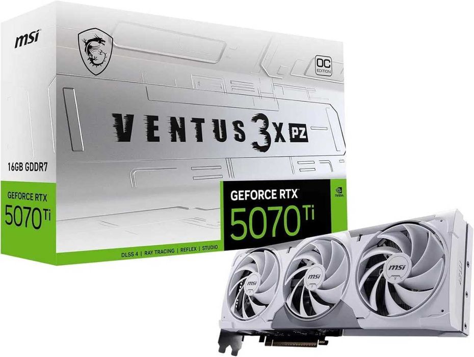 Видеокарта MSI GeForce RTX 5070 Ti VENTUS 3X oc White