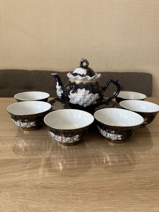 Чайный сервиз (тёмно-синий)