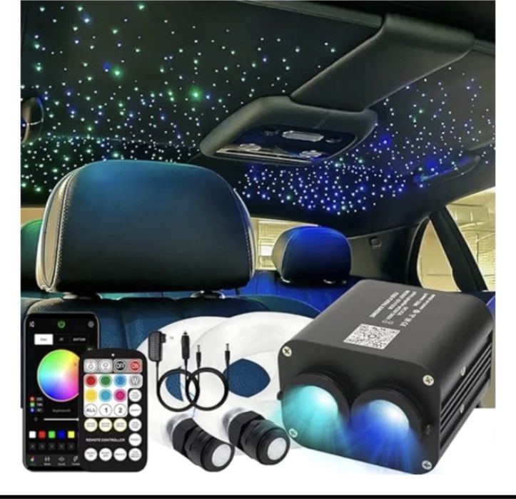 Plafon instelat RGBW Kit fibra optica 960stele+ stele cazatoare/meteor