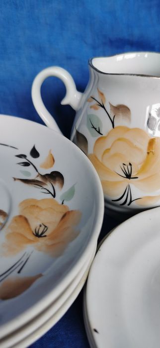 Чашки чайные СССР.Ручная роспись.