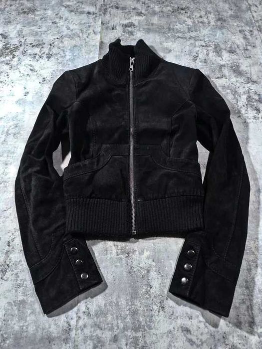 Geaca Bomber Crop piele intoarsa S