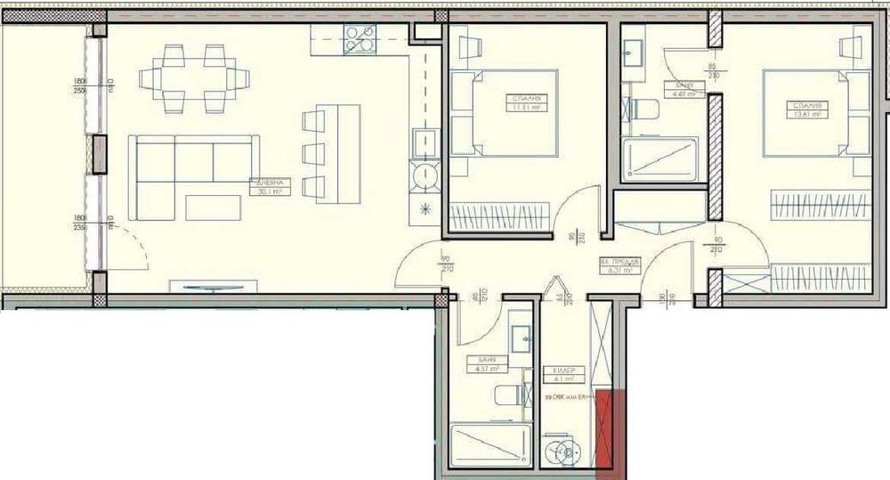 Продава се Тристаен апартамент в Варна, Възраждане 1 - 113 кв.м за 578 €/кв.м - Снимка #1