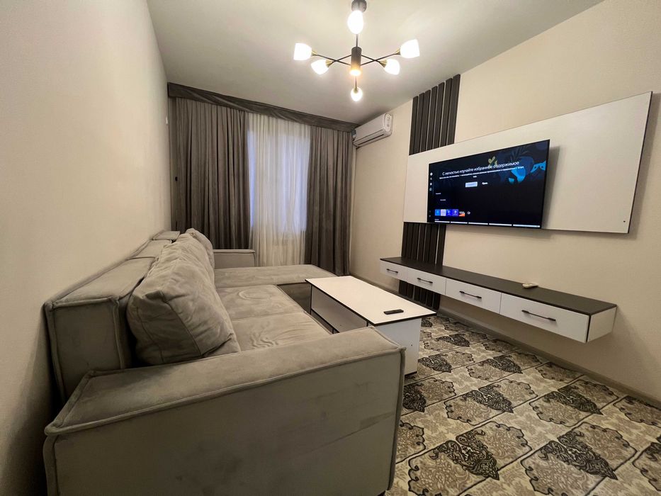 3-комн в Olmazar City | 2 кровати + TV 55" |Только Семейным |Посуточно