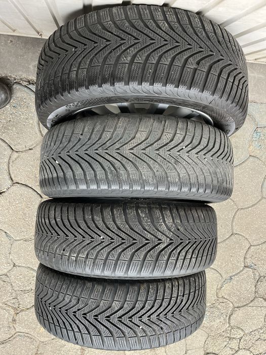 Jante aliaj 5x112mm, anvelope 205/55 R16 Mercedes, Vw, Audi, Seat, Skoda