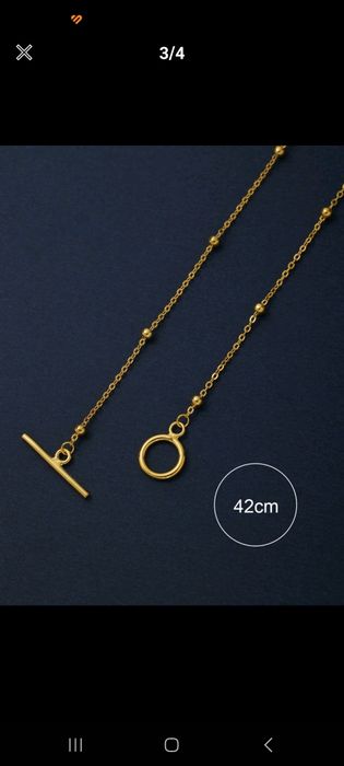 Set argint gold(2 bratari+lant)