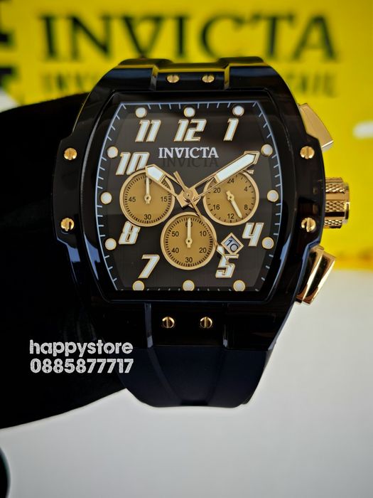 INVICTA Ghost black/gold 47 mm, Инвикта нов ръчен часовник