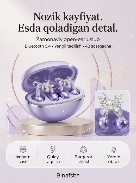 Simsiz naushnik, Bluetooth quloqchin, dekorativ dizayn