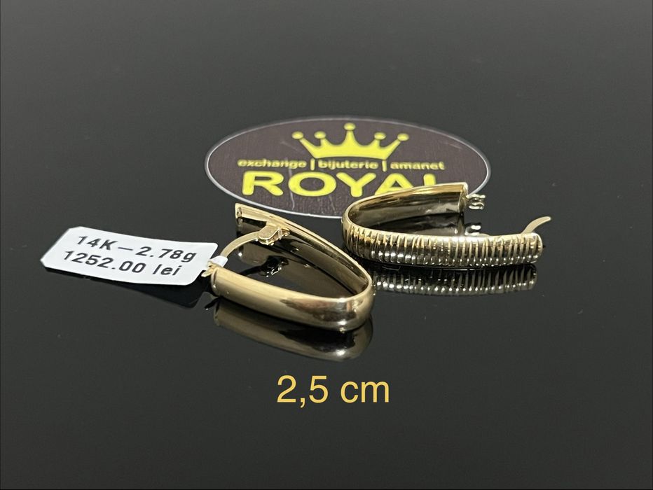 Bijuteria Royal CB : Cercei dama aur 14k 585  2,78 grame