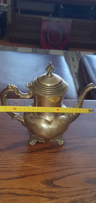 Антикварен посребрен чайник E.S.P.N.A1 Sheffield Англия отличен