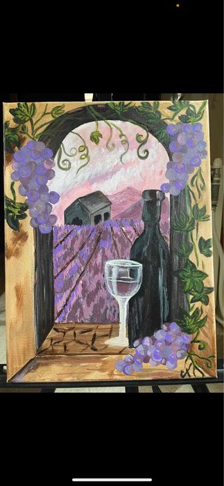 Ръчно рисувани картини с акрил по поръчка.