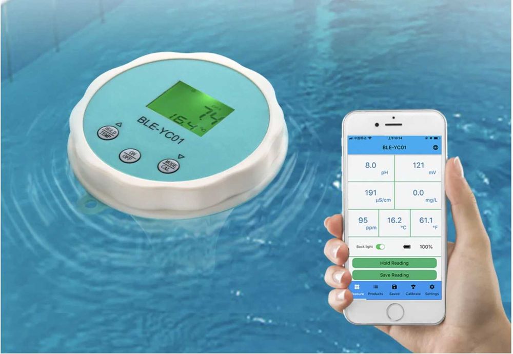 Monitor Piscina, Spa 6 in 1 PH/ CLOR/ ORP/ TDS/ EC/ Temp Bluetooth