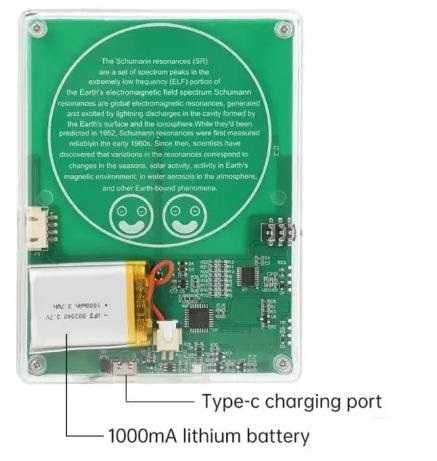 1000mA Батерия DDS Генератор на Шуман 7.83Hz 1.8" LCD 0.001Hz~200KHz