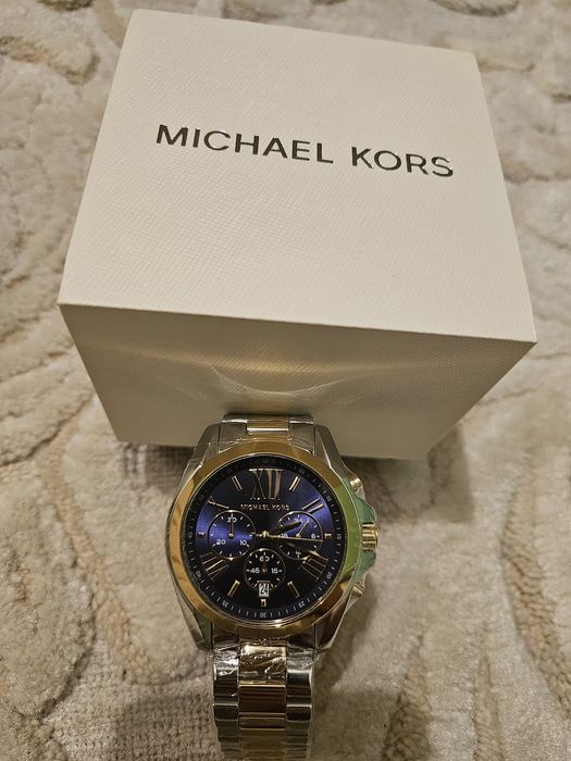 Michael Kors - Ceas cronograf cu bratara metalica Bradshaw, Argintiu/A