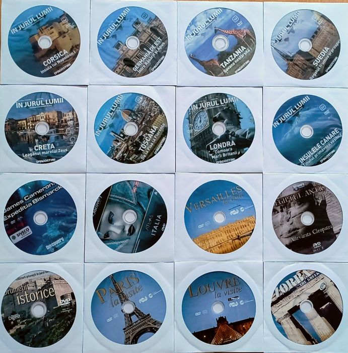 Lot 16 dvd -uri originale colecții diverse ,,In jurul lumii" Discovery
