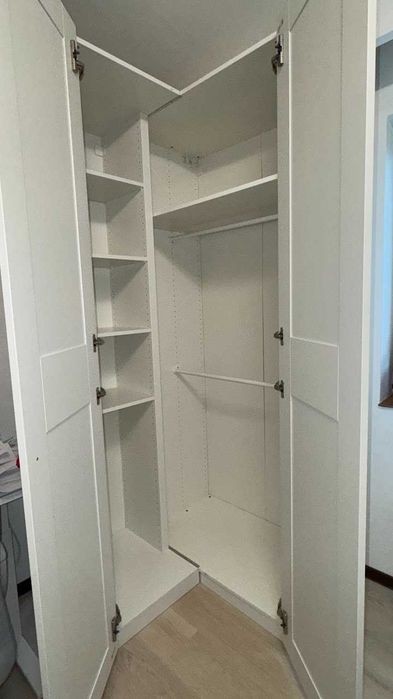 Dulap colț, alb, Ikea PAX/GRIMO, 110/110x236 cm