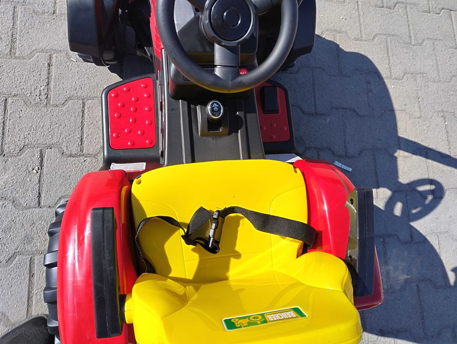 TEXAS акумулаторен трактор с ремарке RANCHER червен