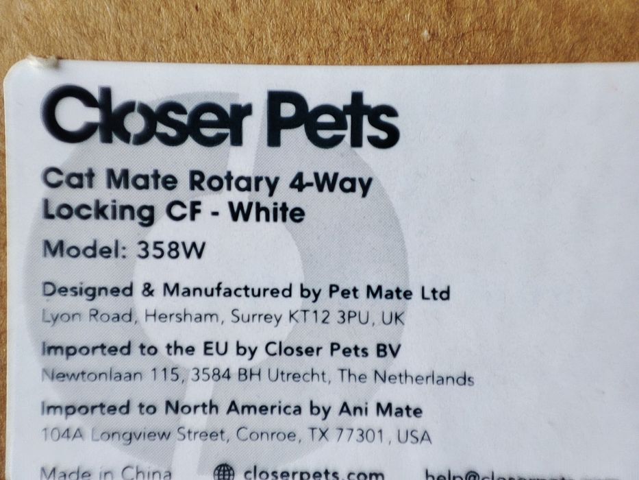 Ușiță pisica,  cățel, Closer Pers 358W -  Cat Mate Rotary 4 Way