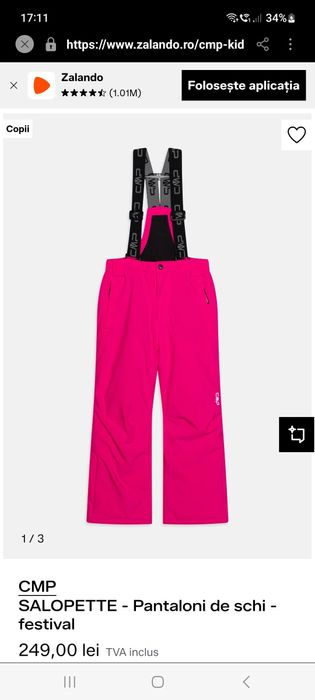 Pantaloni CMP mărimea 7-8 ani , 128 cm.