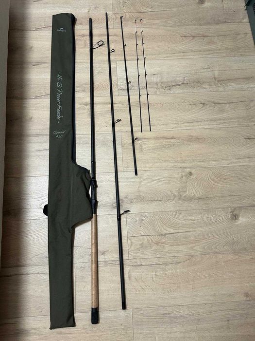 Free Spirit Hi-‘S’ 14ft 3-Piece Power Feeder Special Rod – Cork Handle