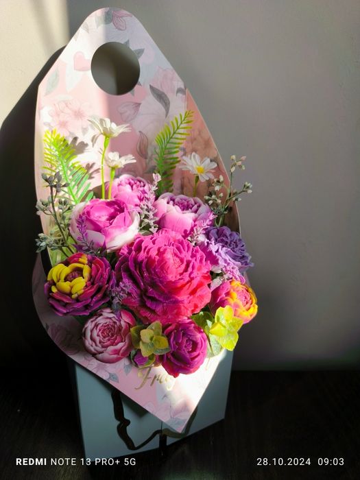 Сапунени букети от глицеринов сапун