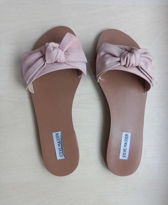 Steve Madden - Розови чехли от набук, размер 39