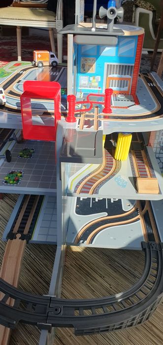 Голяма дървена писта Playtive Trsin station junior set XXL