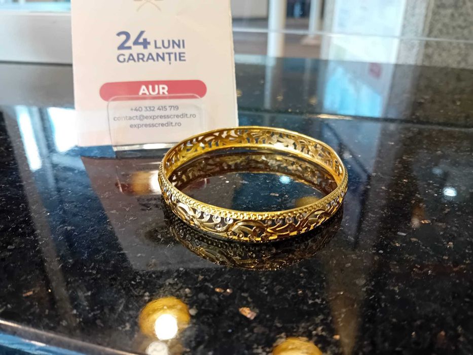 Bratara fixa aur 21k 14.64g 6.5cm diametru (Iulius Mall)(B-704.2) Doar cu ridicare personala din agentie