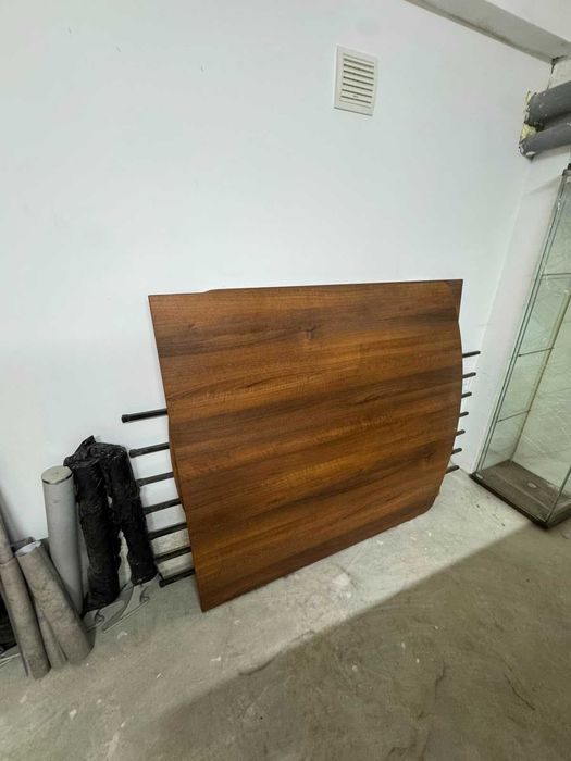 Masă lemn masiv 250x120 cm cu picioare din fier – foarte solidă