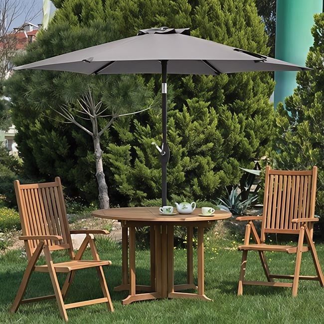 НОВО !!! Градински чадър със прибиращ се механизъм