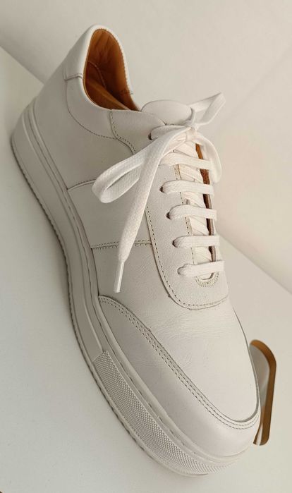 Pantofi sport casual 40 premium Tommy Hilfiger NOI piele naturala moale alb