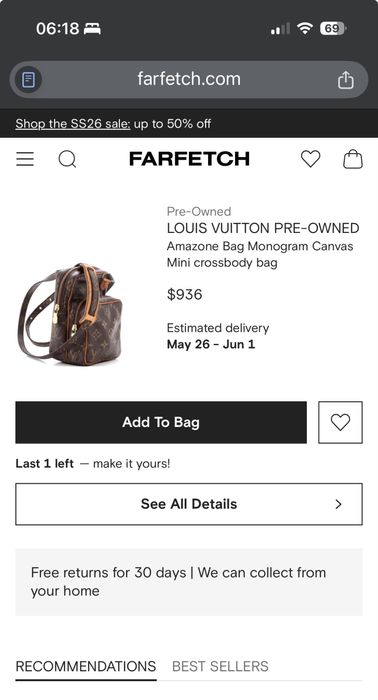 Оригинална чанта Louis Vuitton