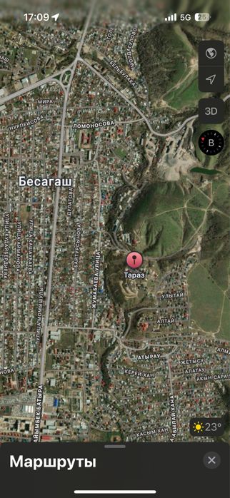 Участок с видом на город