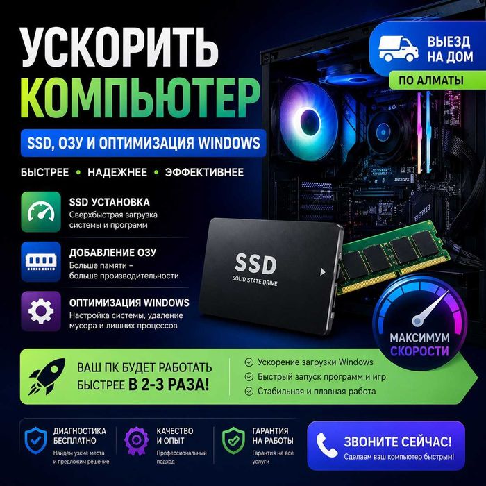 Ускорить компьютер — SSD, ОЗУ и оптимизация Windows