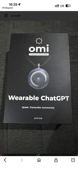 Omi — Wearable ChatGPT (умный гаджет с ИИ)