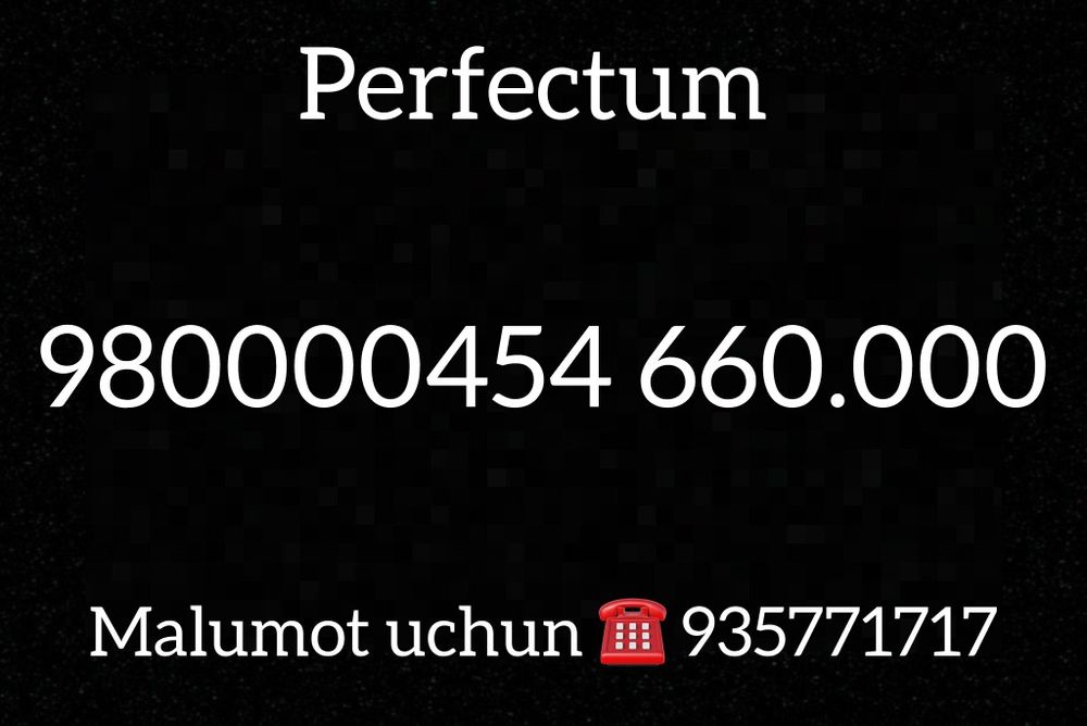 Perfectum nomer Yunusoboda