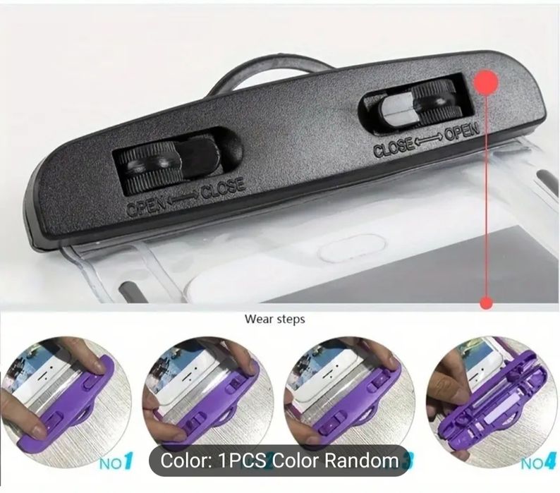 Прозрачен водонепропусклив калъф за мобилен телефон